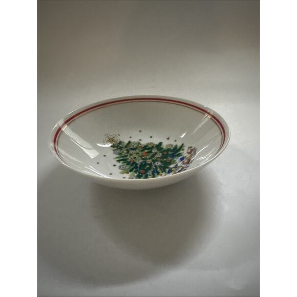 Vintage 2pc Set Salem China Christmas Eve Porcelain Bowls Holiday Dinnerware - Picture 8 of 9